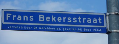 straatnaambord Frans Bekersstraat