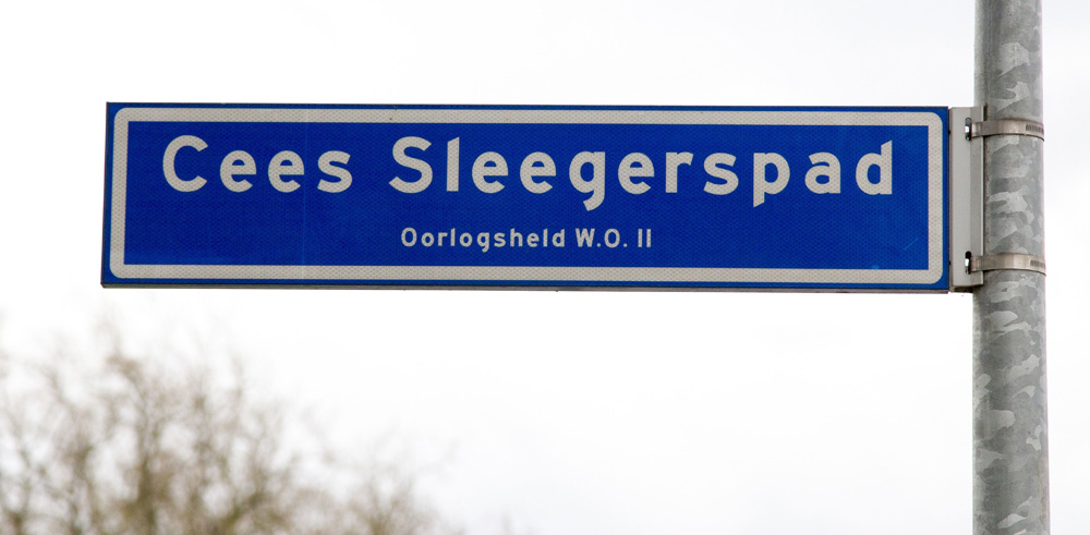 straatnaambord Cees Sleegerspad