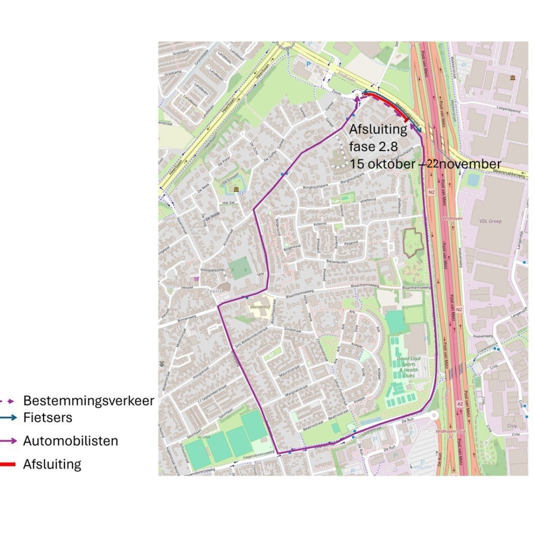Omleidingen Peter Zuidlaan tot 22 november 2025